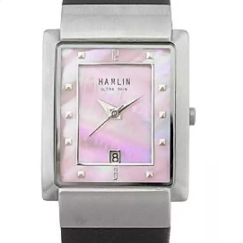 NWT Ladies Hamlin Ultra Thin Mother of Pearl Watch